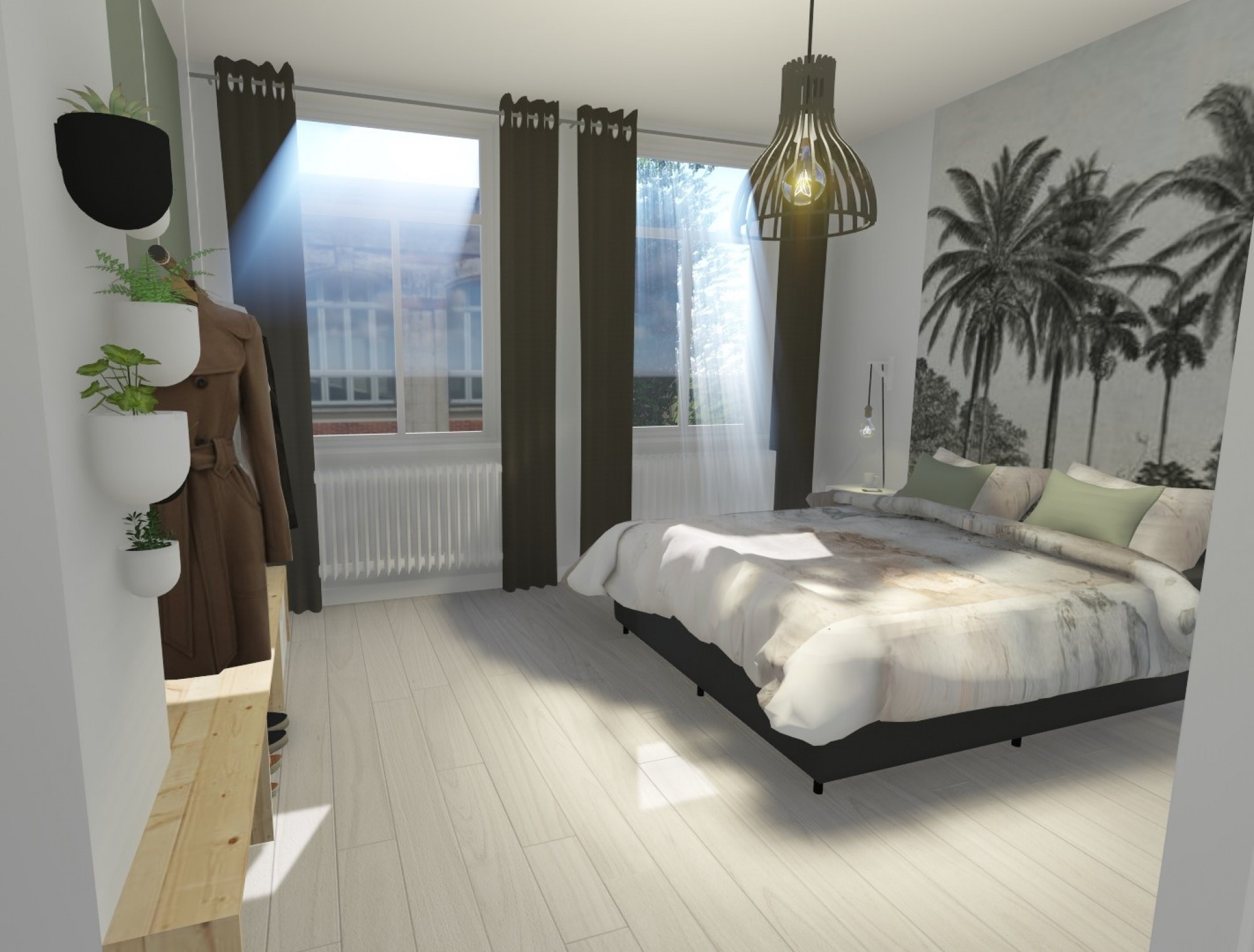 Ontwerp en 3D visualisatie slaapkamer